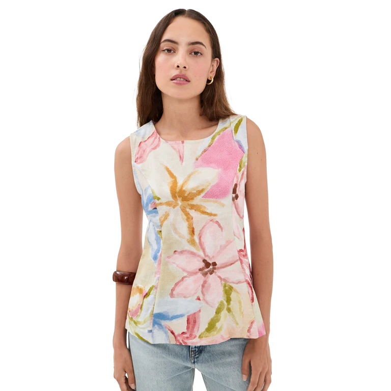 Little Lies Gardenia Top Print M