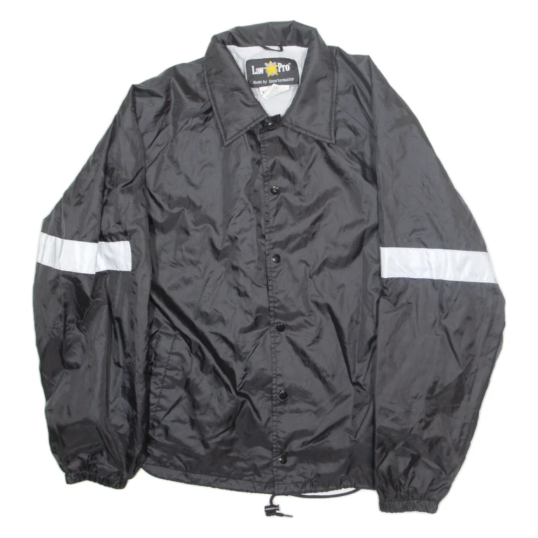 LAW PRO Womens Track Jacket Black Nylon XL