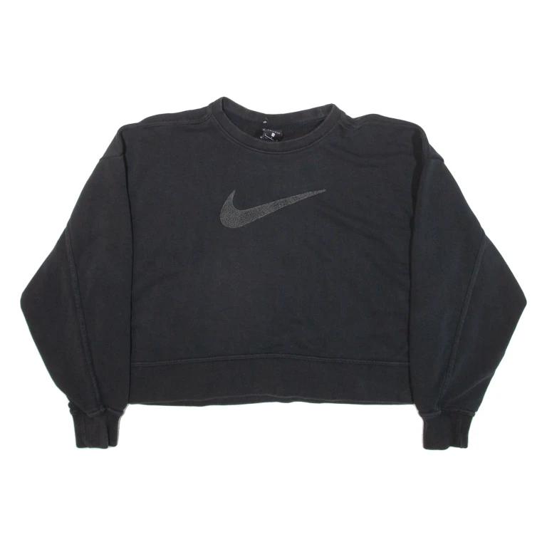 NIKE Cropped Womens Sweatshirt Black S