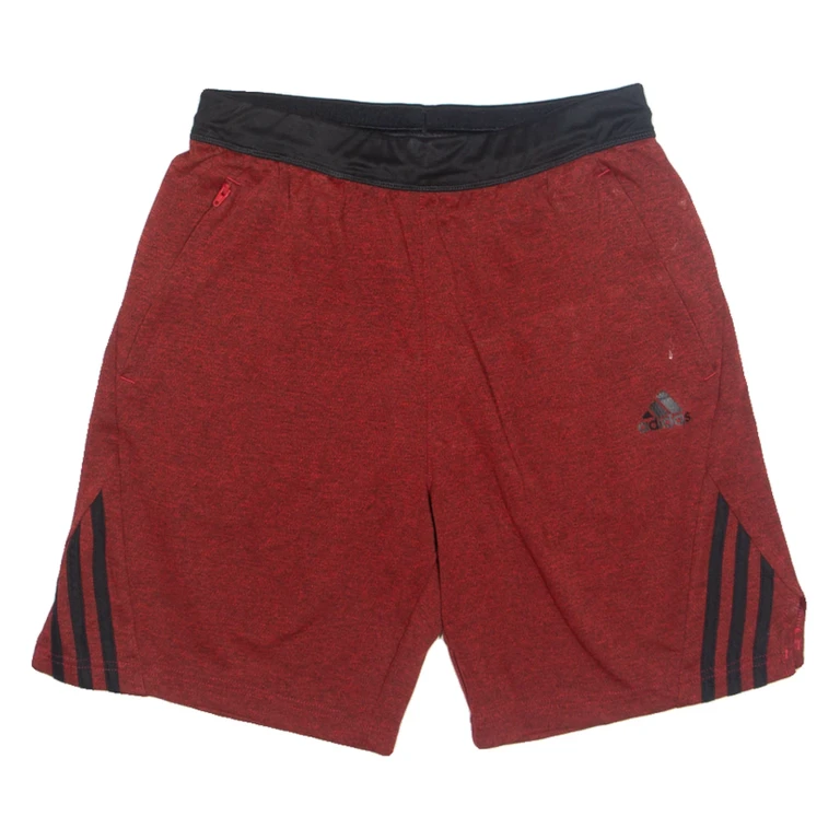 ADIDAS Mens Sports Shorts Red Relaxed S W26