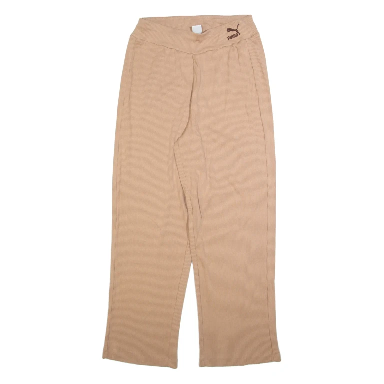 PUMA Womens Trousers Beige Regular Straight W28 L29