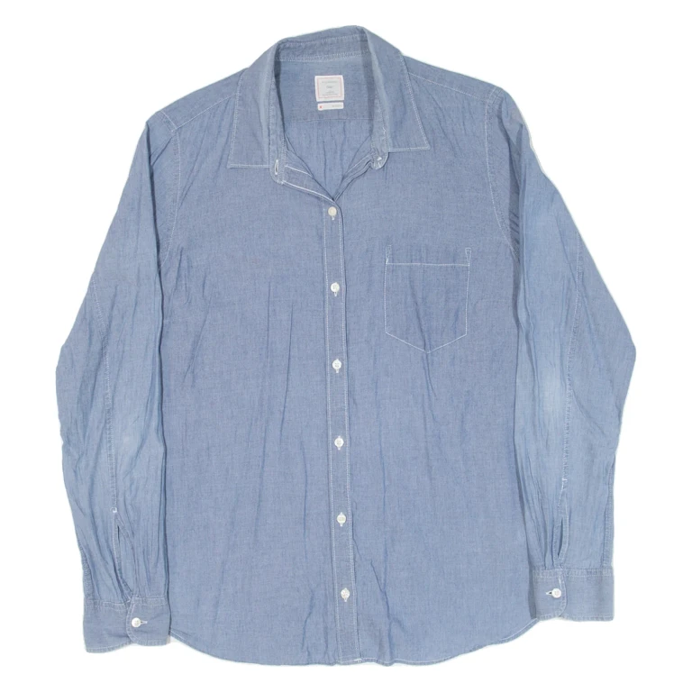 GAP Womens Plain Shirt Blue Long Sleeve M