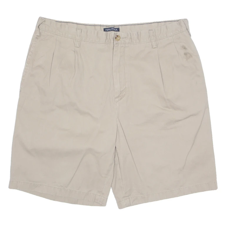 NAUTICA Mens Chino Shorts Grey XL W38