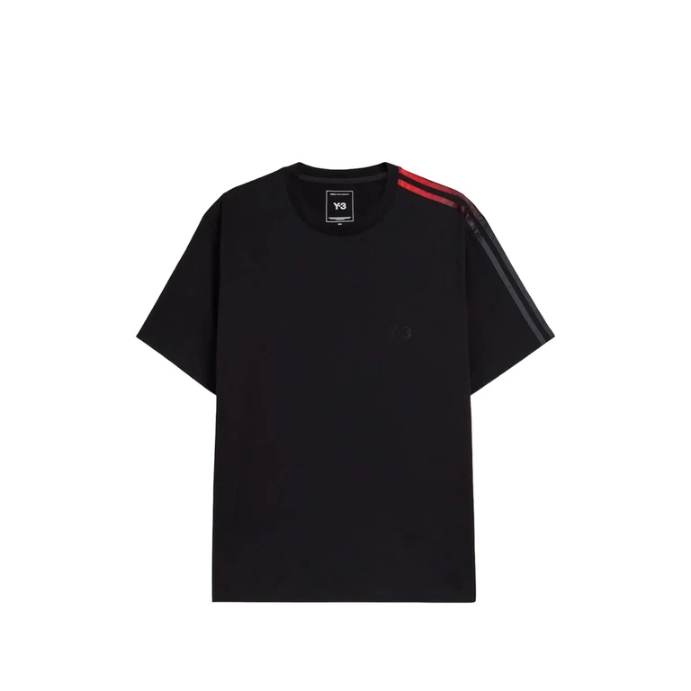 Gradient-stripe Logo-print T-shirt