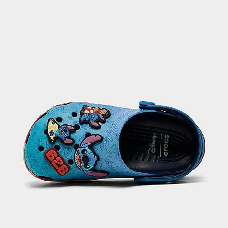 Little Kids x Lilo & Stitch Classic Clog Shoes in Blue Multi Size: 1.0