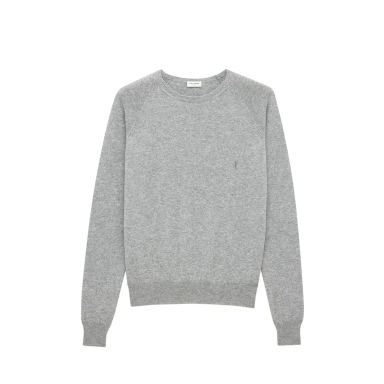 Saint Laurent Gray Cashmere Sweater Clothing - Men