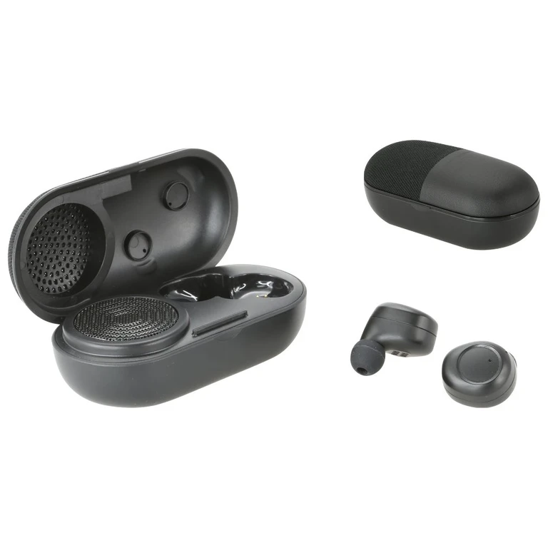 Truly Wireless Earbuds with Charging Case and Speaker