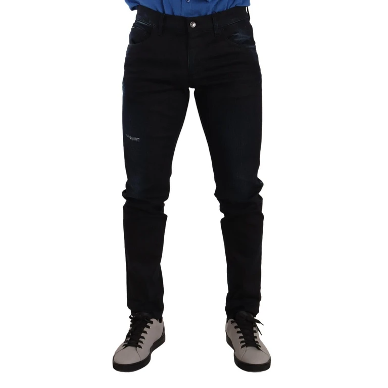 Dolce & Gabbana Blue Cotton Stretch Skinny Denim Trouser Jeans - Men