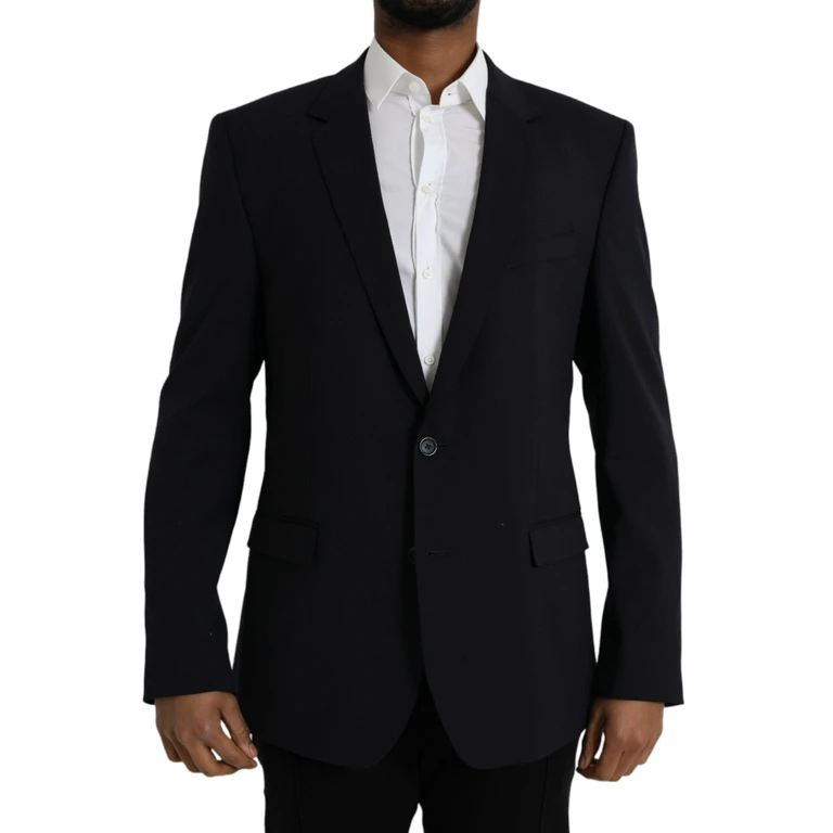 Dolce & Gabbana Black Martini Single Breasted Coat Blazer Clothing - Men