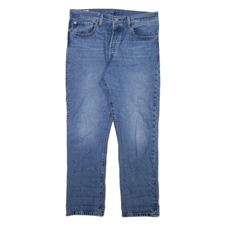 LEVI'S 501 BIG E Jeans Womens Blue Regular Straight Stone Wash W33 L28