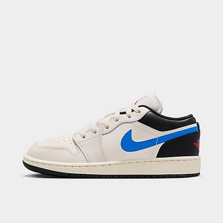 Jordan Big Kids Air Retro 1 Low Casual Shoes in Phantom/Sail/Off Noir Size: 3.5