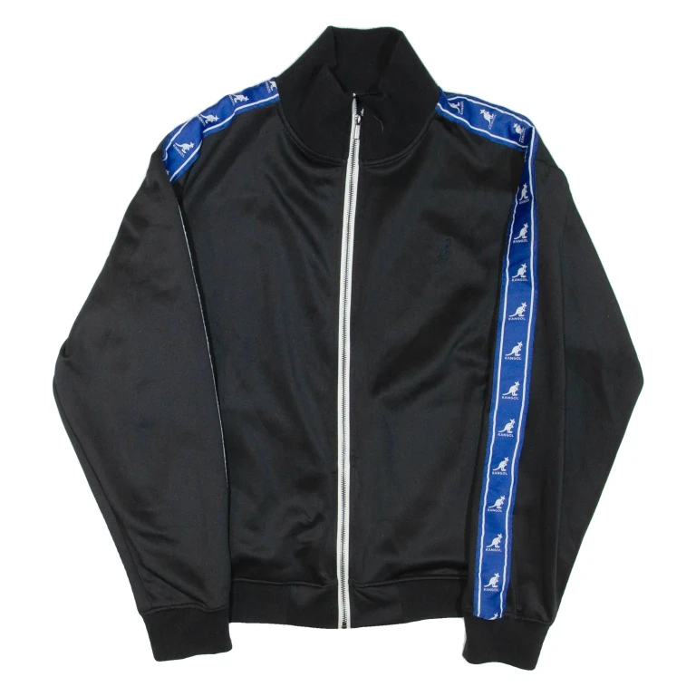 KANGOL Mens Track Jacket Black L