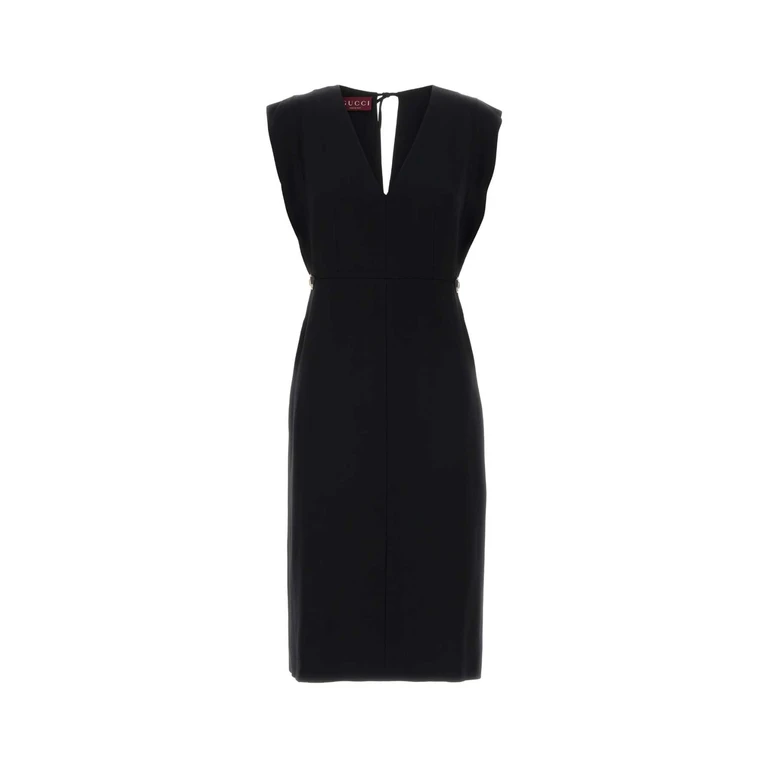 Gucci Black Crepe Dress Abiti - Women