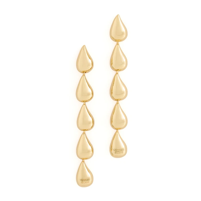 Gold Teardrop Earrings Gold One Size