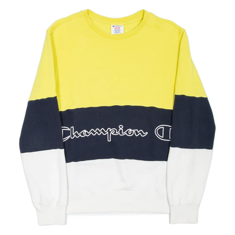CHAMPION Mens Sweatshirt Yellow M