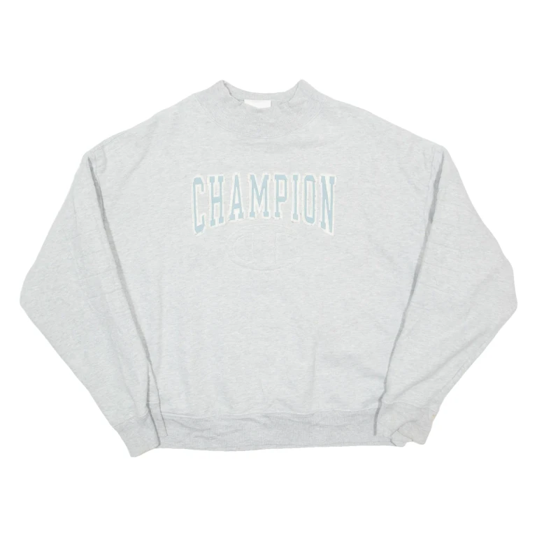 CHAMPION REVERSE WEAVE Womens Sweatshirt Grey High Neck XL