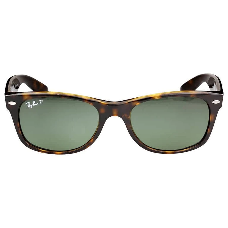 Ray Ban New Wayfarer Classic Polarized Green Classic G-15 Unisex Sunglasses RB2132 902/58 52