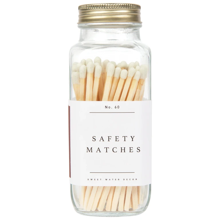 White Tip Safety Matches - 60 Count, 3.75"