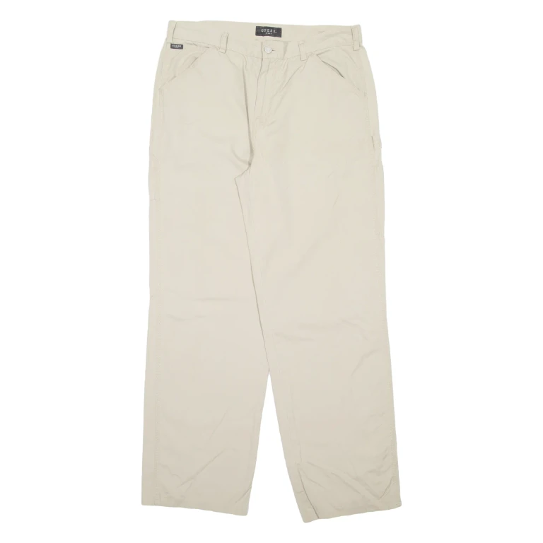GUESS Womens Trousers Beige Regular Straight W34 L31