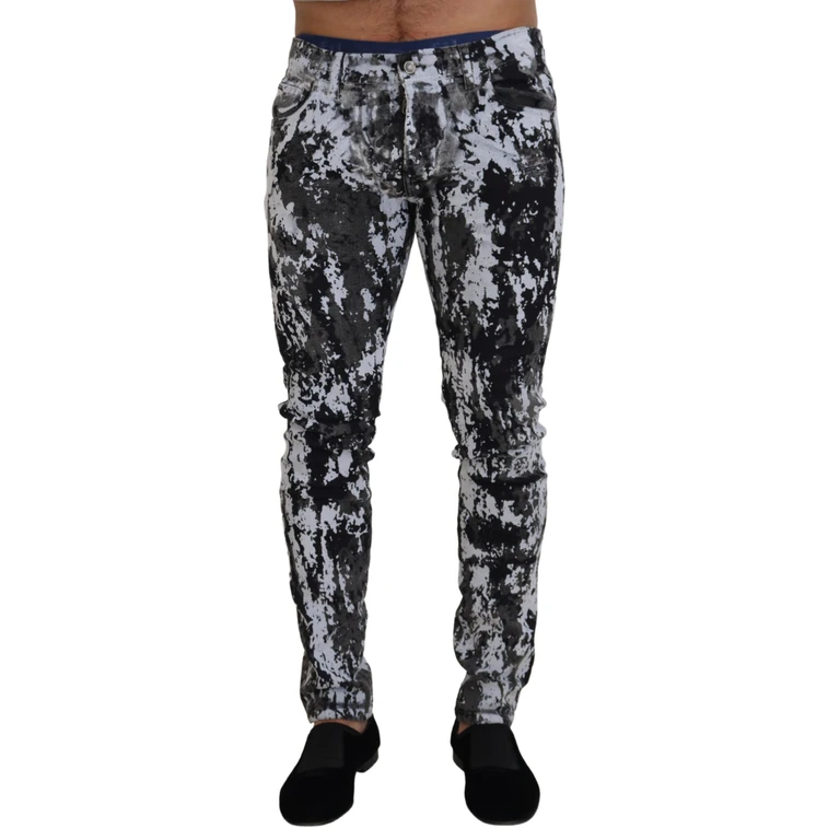 Dolce & Gabbana Multicolor Cotton Tie Dye Skinny Denim Jeans Elastane Clothing - Men
