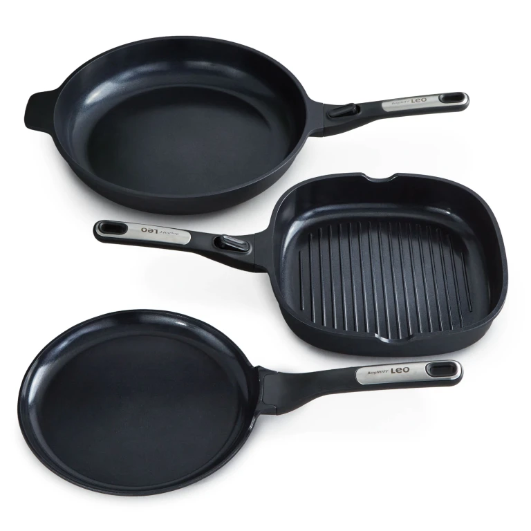 Leo Phantom 3pc Nonstick Ceramic Cookware Set, Recycled