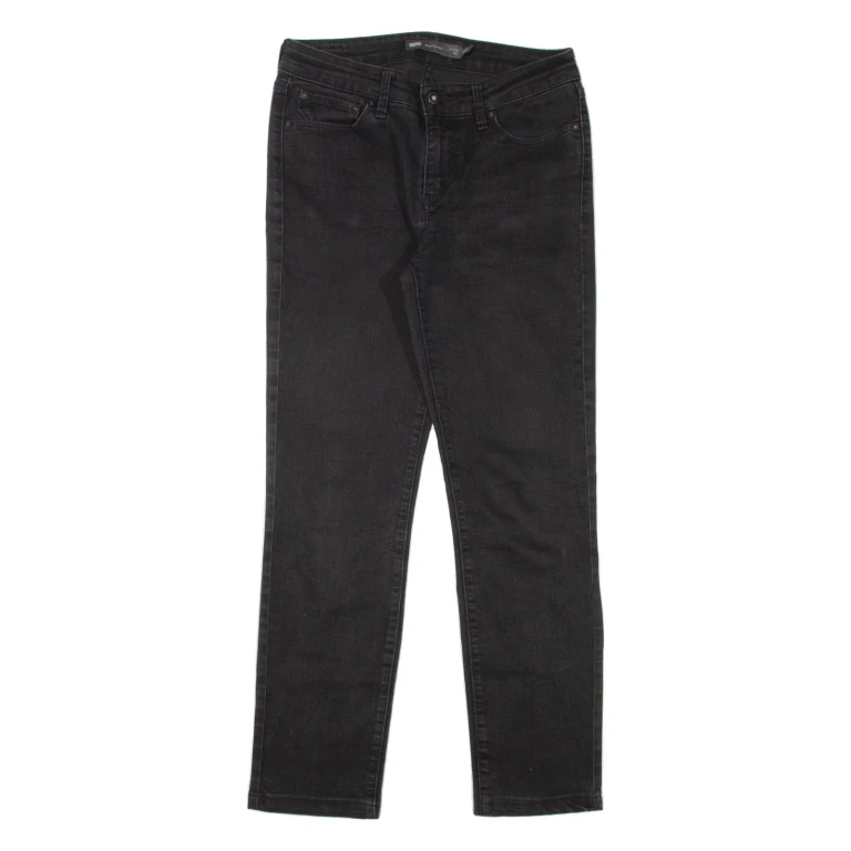LEVI'S Mid Rise Womens Jeans Black Slim Straight W28 L28