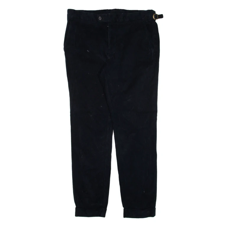 PEIKAMO Womens Trousers Black Regular Tapered W31 L28