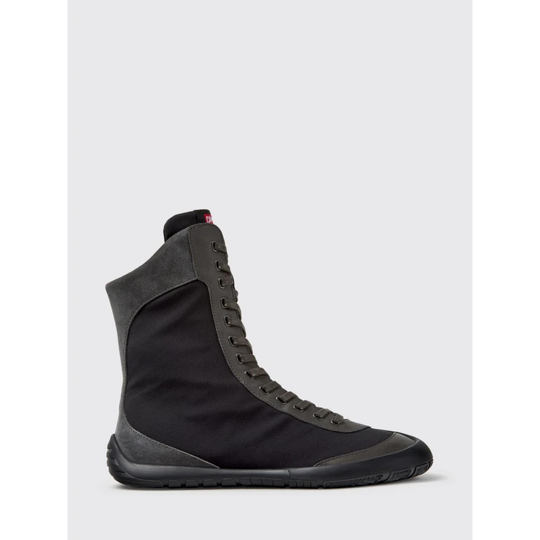 Two-Tone Peu Path+ Ankle Boots in Leather and Recycled PET with Side Zip (K400862-002PEUPATH+0)