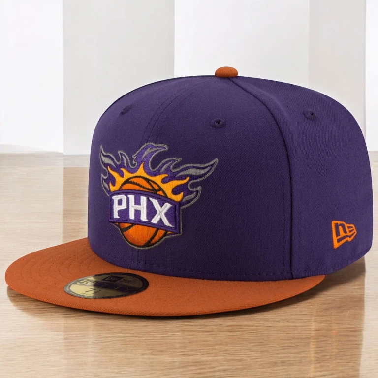 Men's NBA Phoenix Suns 5950 2 Tone Fitted Purple/Orange