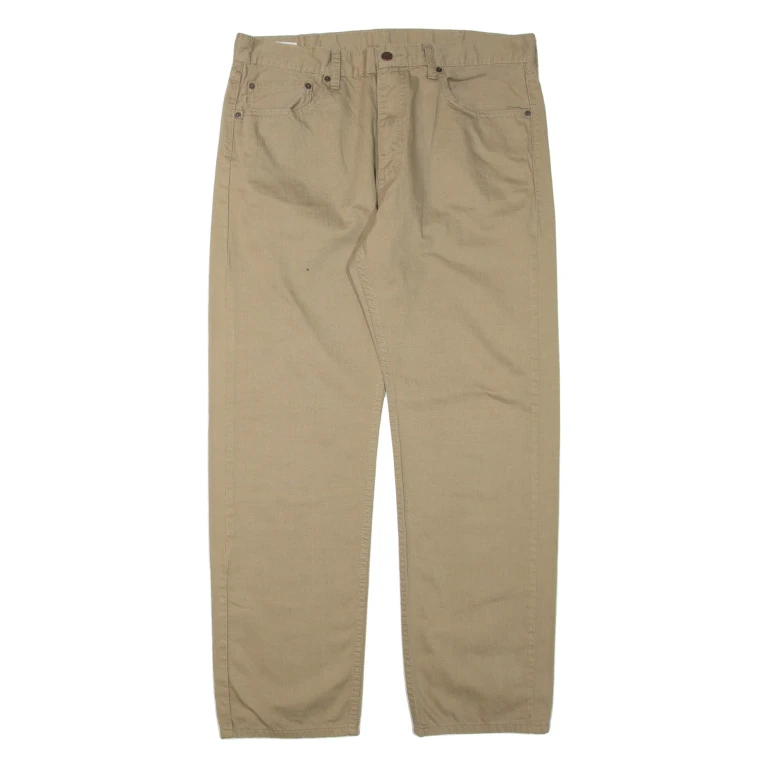 LEVI'S Womens Trousers Beige Regular Straight W38 L32