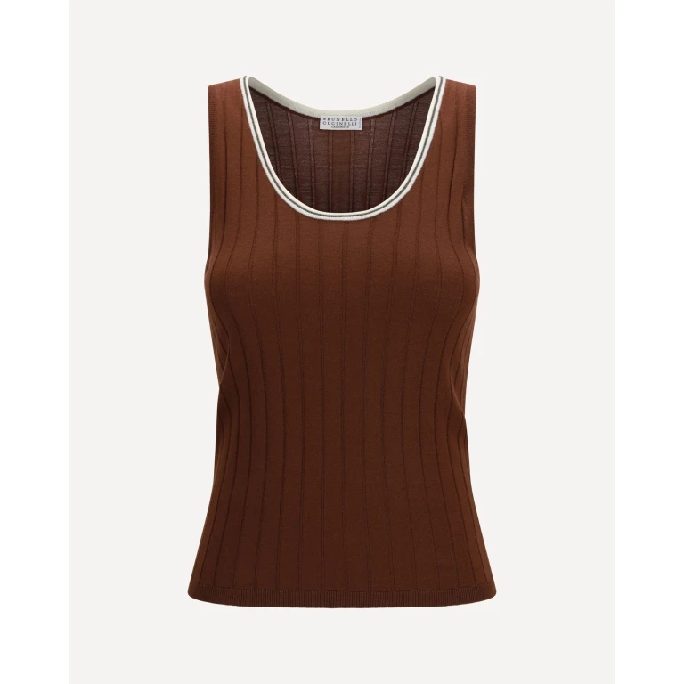 BRUNELLO CUCINELLI Ribbed jersey Top Female S