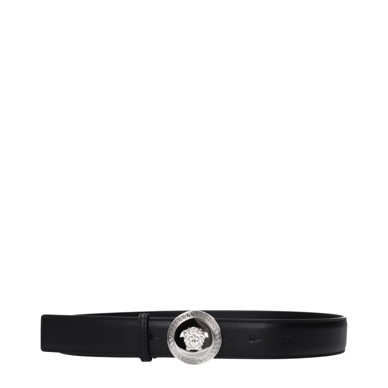 Versace Black Leather Regular Belt - Women