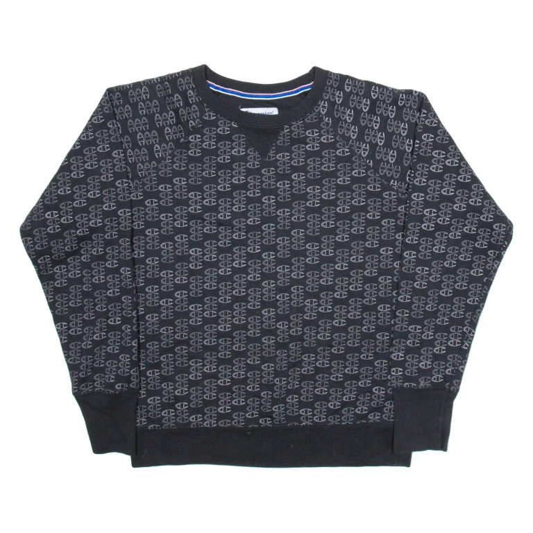 CHAMPION Mens Sweatshirt Black M