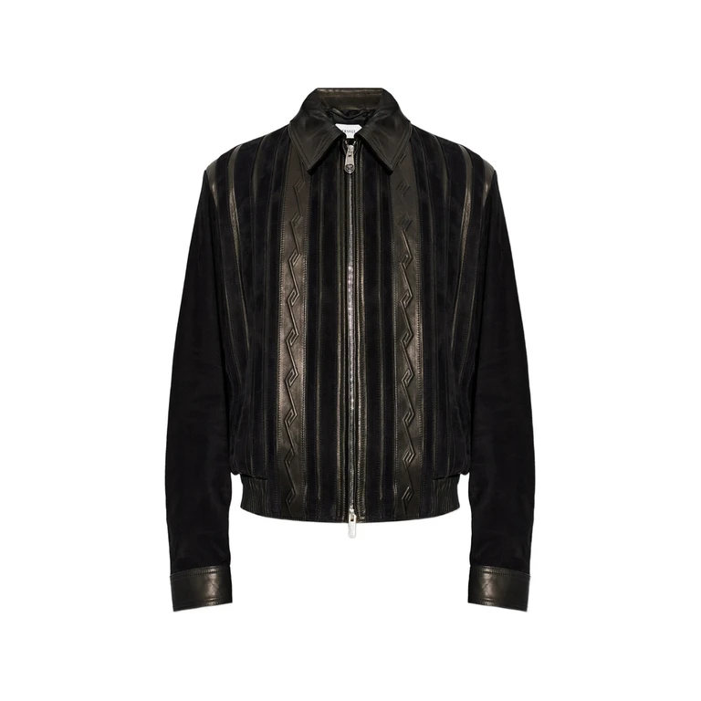 Versace Greca-embossed Panelled Jacket