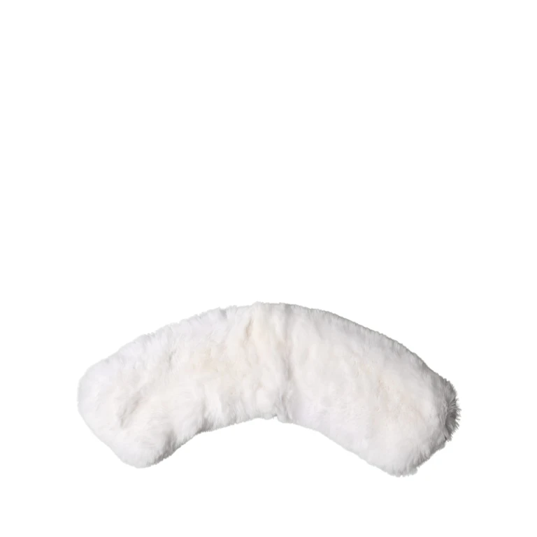 Dolce & Gabbana White Fur Shoulder Collar Wrap Shawl Scarf - Women