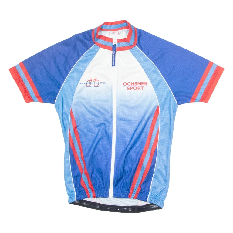 BIKE HOLIDAY Cycling Mens Jersey Blue 1/4 Zip S