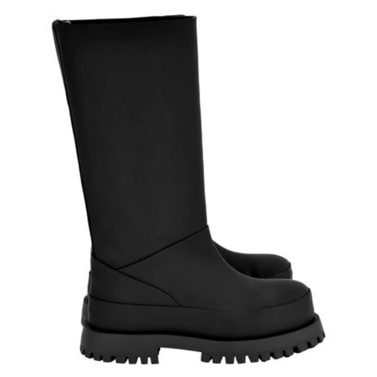 Ferragamo Fazio Leather Combat Boots
