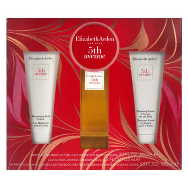 Fifth Avenue 3 Pcs Set For Women: 4.2 Eau De Parfum Spray + 3.3 Body Lotion + 3.3 Cleanser