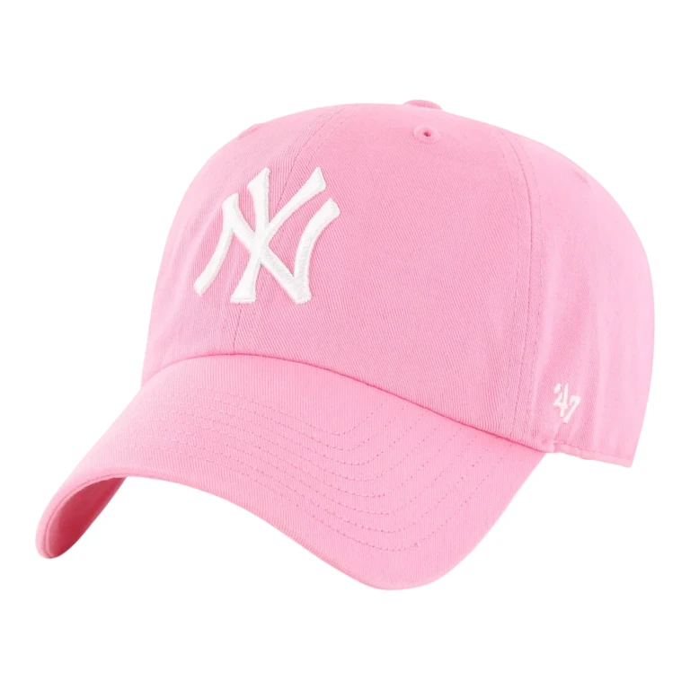 Clean Up New York Yankees Strapback Hat - Rose Adjustable Cap