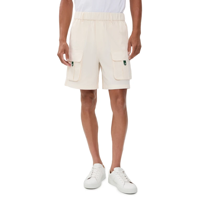 Malbon Bass Club Seersucker Shorts 7 Ivory L