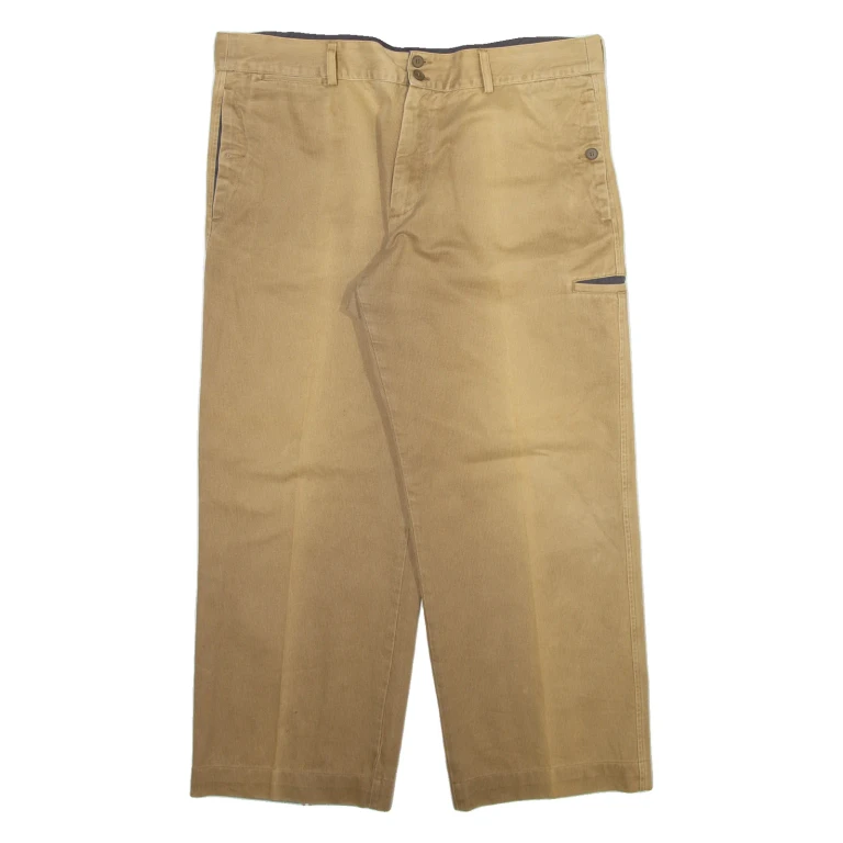 LACOSTE Mens Trousers Beige Relaxed Straight W40 L29