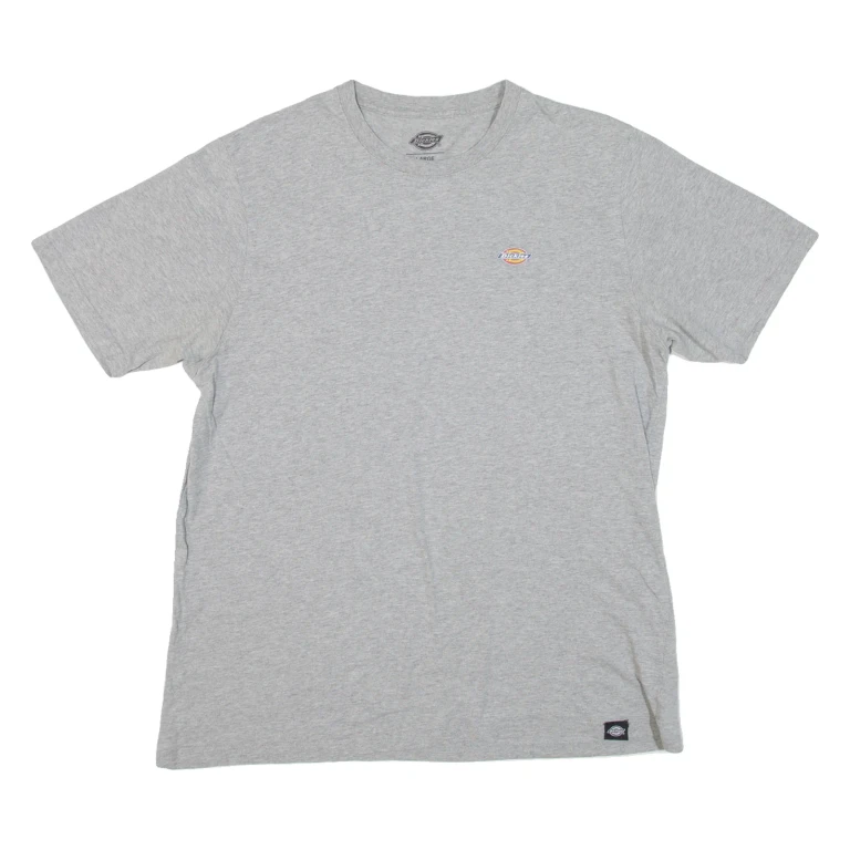 DICKIES Mens T-Shirt Grey Crew Neck L