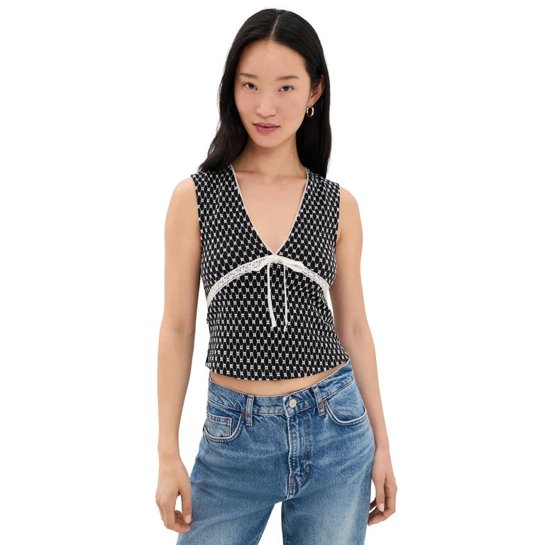 Free People Good Graces Top Black Combo XS
