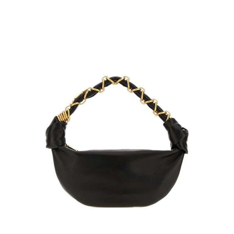 Black Leather Mini Amalia Shoulder Bag Nero Borse A Mano