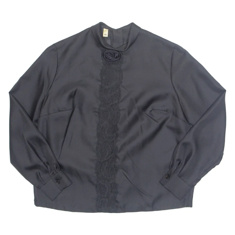 Sheer Womens Top Black Long Sleeve M