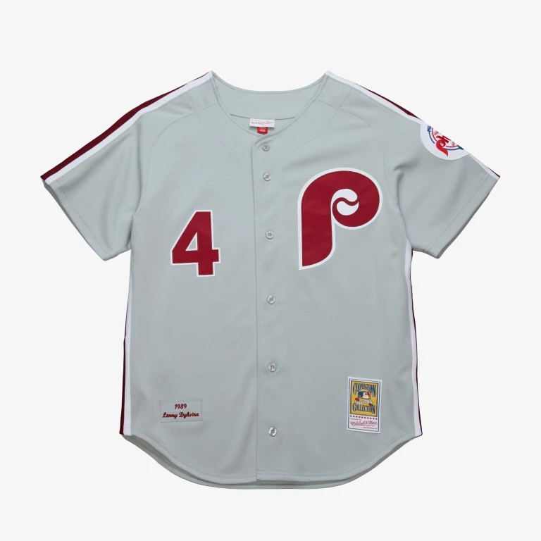 Men's MLB Dark Jersey Phillies 1989 Lenny Dykstra Jerseys
