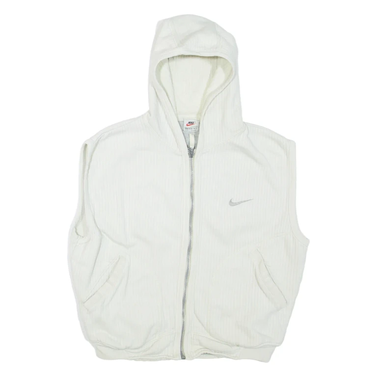 NIKE Womens Track Gilet White Hooded L