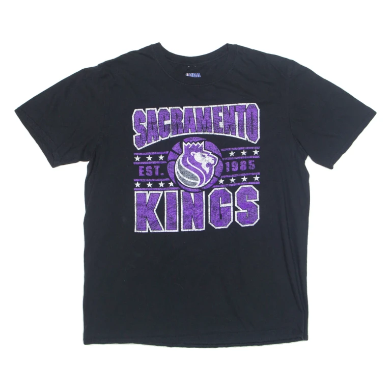 NBA Sacramento Kings Mens T-Shirt Black USA M