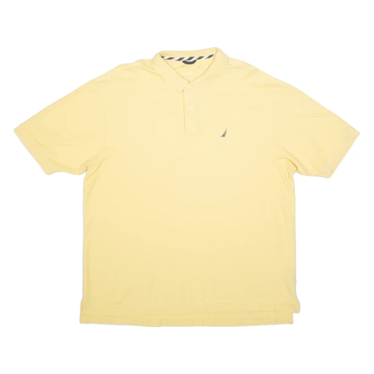 NAUTICA Mens Polo Shirt Yellow 2XL