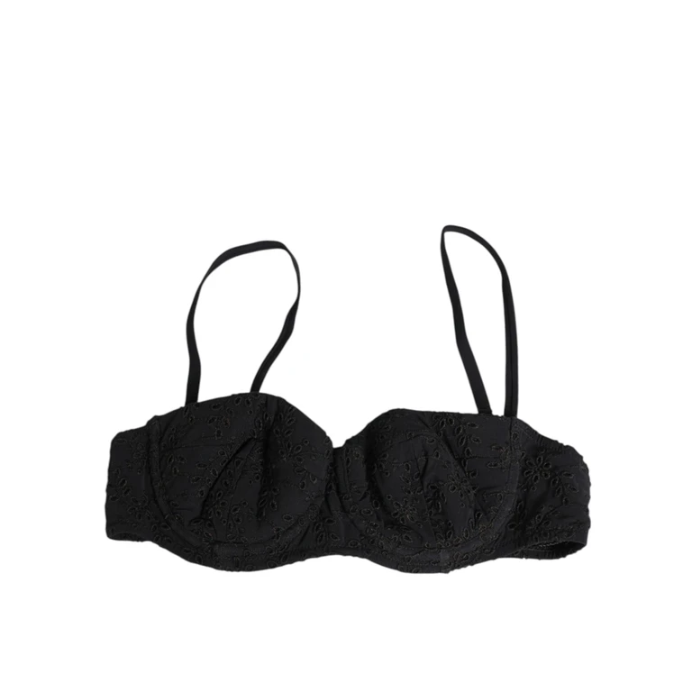 Dolce & Gabbana Black Polyester Embroidered Underwire Bra Underwear Polyamide Clothing - Women